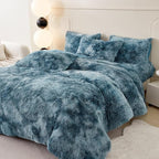 Turquoise Tye & Dye Shaggy Set