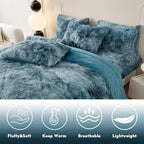 Turquoise Tye & Dye Shaggy Set
