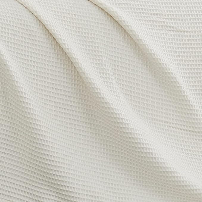 Cream Waffle Weave Summer Blanket