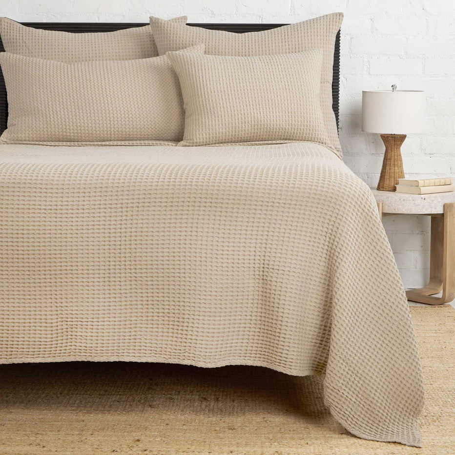 Beige Waffle Bed Set