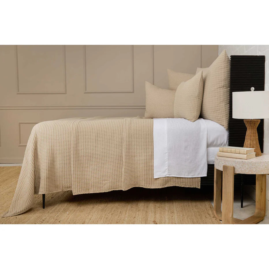 Beige Waffle Bed Set